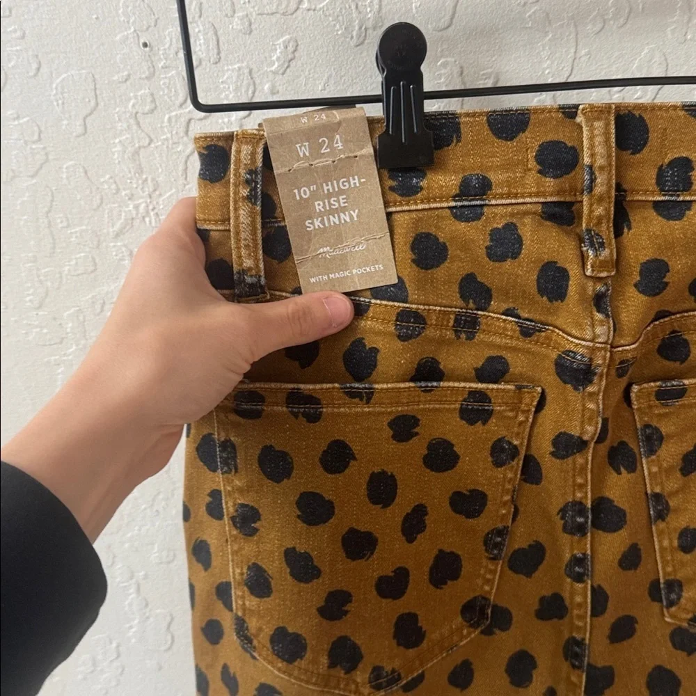 MADEWELL  Skinny Jeans Cheetah Paint Spots 10